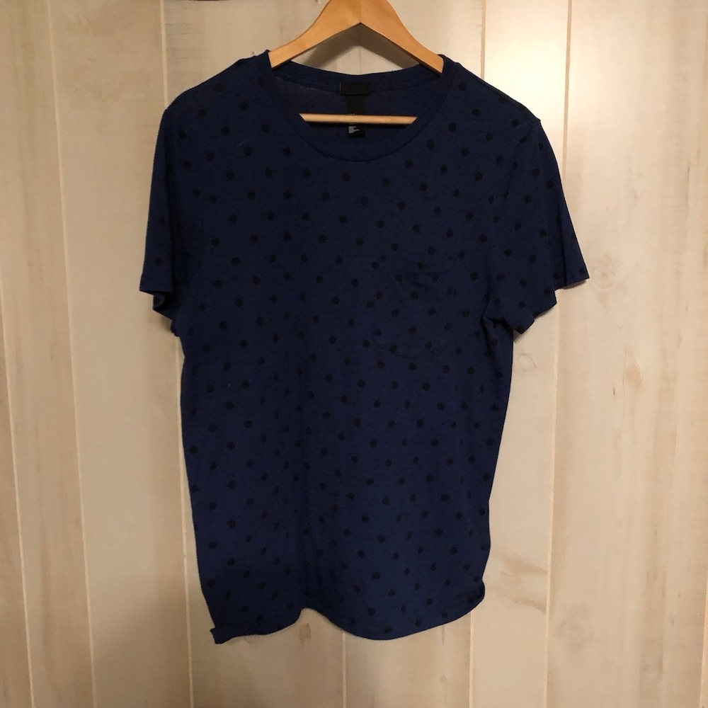Navy Polkadot Pocket Tee